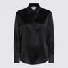 Max Mara Silk Satin Shirt In Black