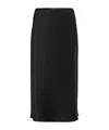 Max Mara Women's Silk Skirt In Black