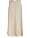 Max Mara Satin Finish Midi Skirt With Flowing Silhouette In Nude