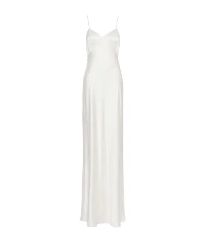 Max Mara Silk Satin Slip Dress In Silk Color