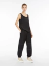 Max Mara Pan Tank Top In Silk Satin In Black