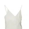 Max Mara Lucca Silk Satin Top In White