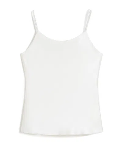 Max Mara Silk-satin Top In White