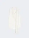 Max Mara Silk Satin Top In White