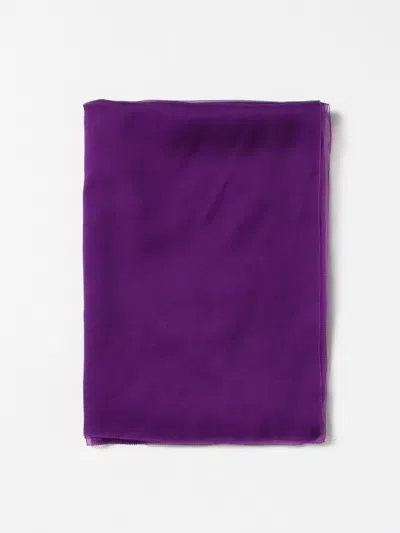 Max Mara Silk Scarf In Purple
