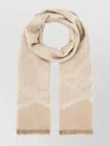 Max Mara Silk Scarf With Embroidered Monogram Pattern