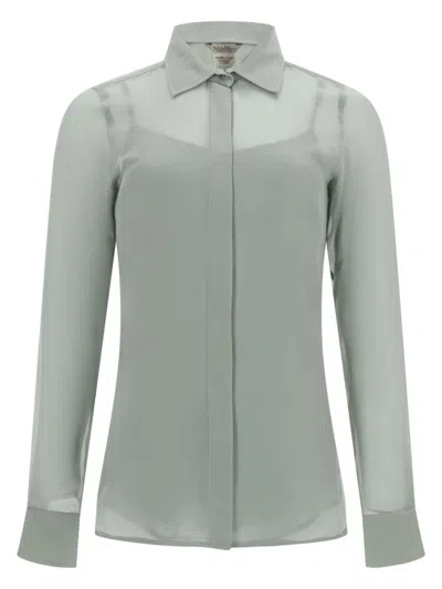 MAX MARA MAX MARA SILK SHEER BUTTON-FRONT SHIRT
