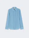 Max Mara Silk Shirt In Blue