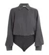 MAX MARA SILK SHIRT BODYSUIT