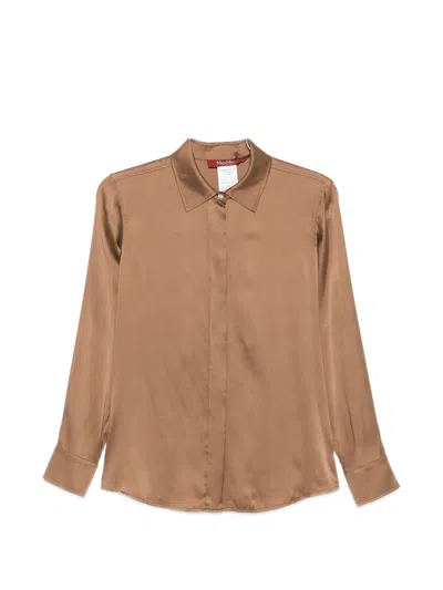 Max Mara Silk Shirt In Multi