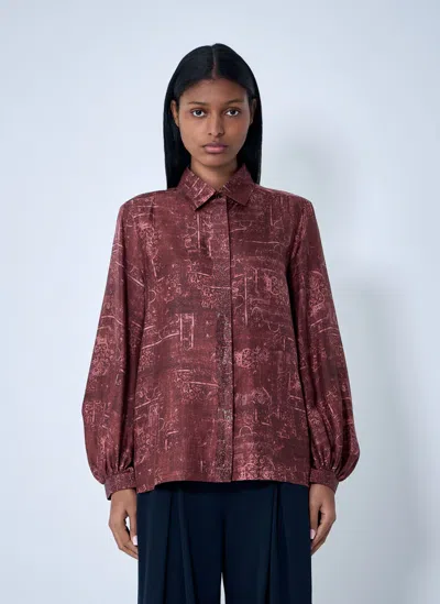 Max Mara Long-sleeved Shirt In Red