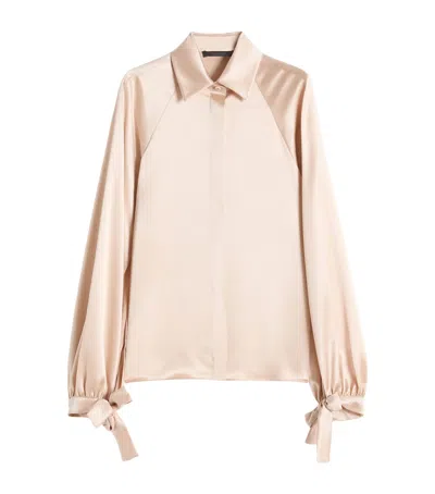 Max Mara Silk Shirt In Pink