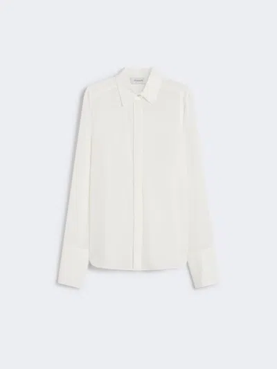 Max Mara Silk Shirt In White