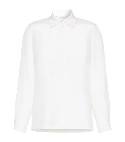 Max Mara Silk Shirt In White