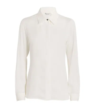 Max Mara Silk Shirt In White