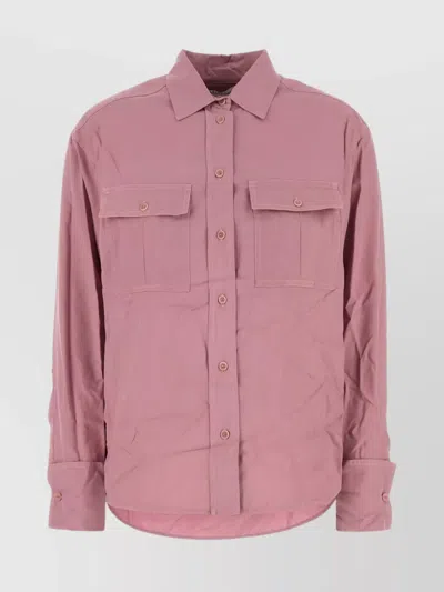 MAX MARA SILK SHIRT WITH BUTTONED CUFFS