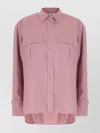 Max Mara Silk Shirt With Chest Pockets And Long Sleeves