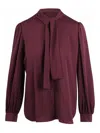 Max Mara Red Silk Button-up Shirt In Red