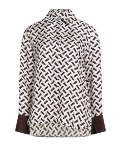 Max Mara Silk Shirts Blouses In Brown