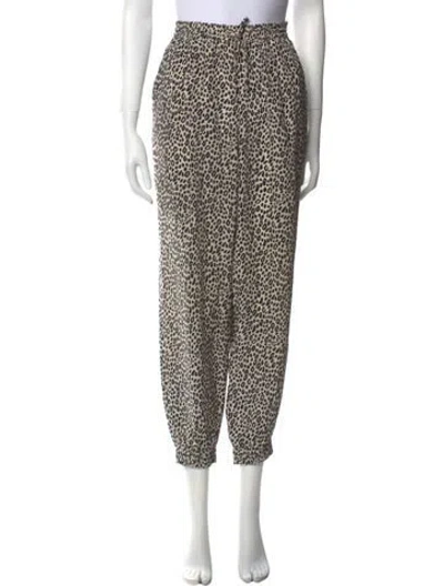 Pre-owned Max Mara Silk Skinny Leg Pants In White