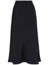 Max Mara Midnight Blue Silk Skirt In 蓝色