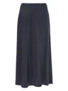 Max Mara Silk Skirt In Black