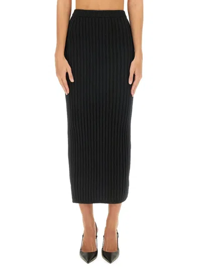 Max Mara "silk" Skirt In Black