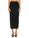 Max Mara Silk Skirt In Black