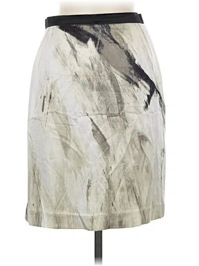Pre-owned Max Mara Silk Skirt In Gray