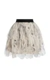 Max Mara Silk Skirt In Gray