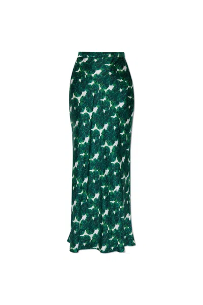 Max Mara Silk Skirt `recital` In Green