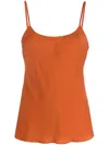 Max Mara Woman Top Rust Size 10 Silk In Orange
