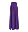 Max Mara Robe Bustier En Sergé De Soie In Purple