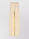 Max Mara Ivory Stretch Silk Boon Pant