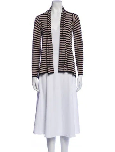 Pre-owned Max Mara Silk Striped Sweater In Neutral