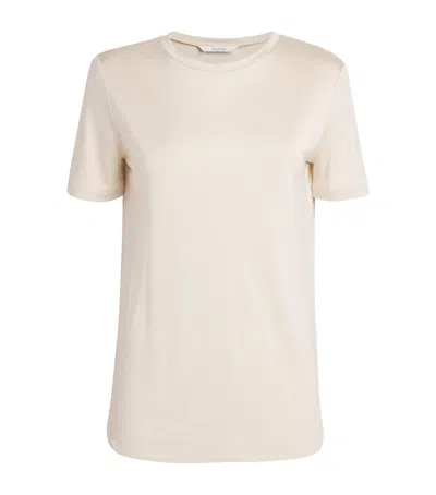 Max Mara Silk T-shirt In Ivory