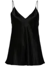 Max Mara Silk Tank Top In Black