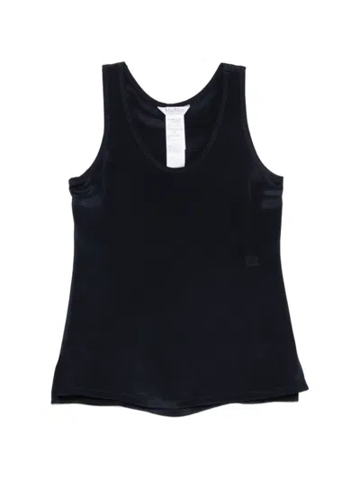 Max Mara Silk Tank Top In Blue