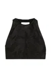Max Mara Silk Top In Black