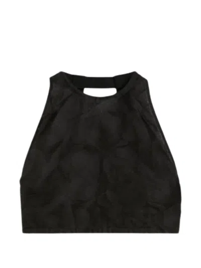 Max Mara Silk Top In Black