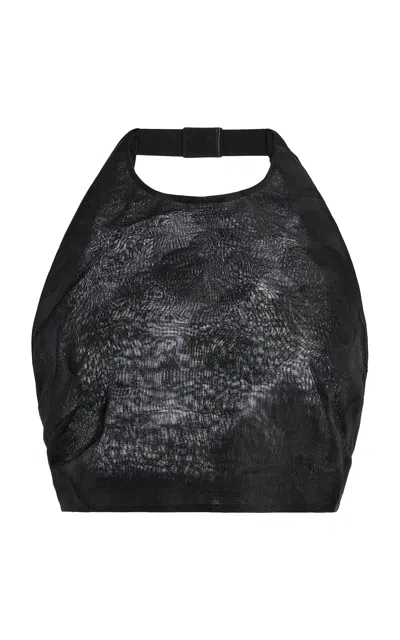 Max Mara Silk Top In Black