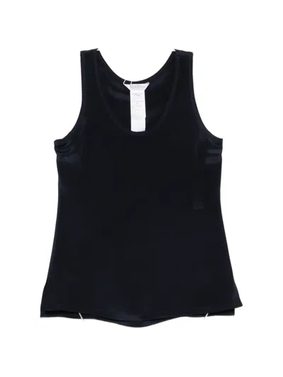 Max Mara Silk Top In Blue