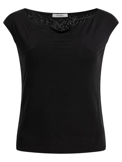 MAX MARA MAX MARA SILK TOP WITH SUBTLE DRAPE