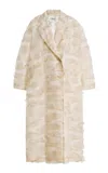 Max Mara Silk Trench Coat In Neutral