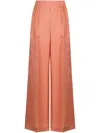Max Mara Silk Organza Trousers In 粉色