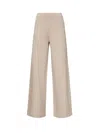 Max Mara Wilma Knitted Wool Wide-leg Pants In Beige