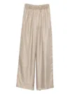 Max Mara Ladino Striped Silk Twill Pants Trousers Multicolor In Brown