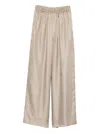 Max Mara Ladino Striped Silk Twill Pants Trousers Multicolor In Brown