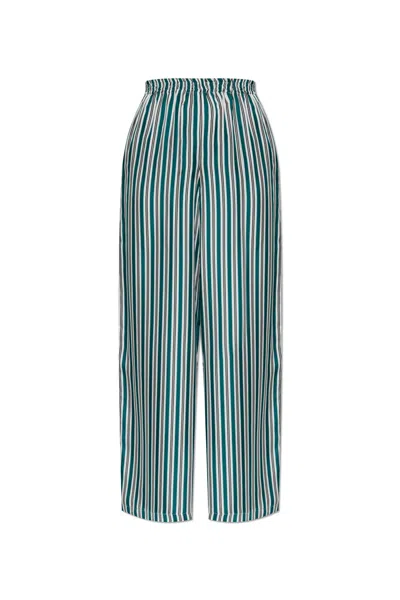 Max Mara Silk Trousers Ladino In Green