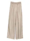 Max Mara Ladino Striped Silk Twill Pants Trousers Multicolor In Brown